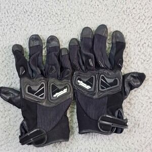 Speed And Strength Motorcycle Gloves Mens XL Black Leather Armored Vented Road